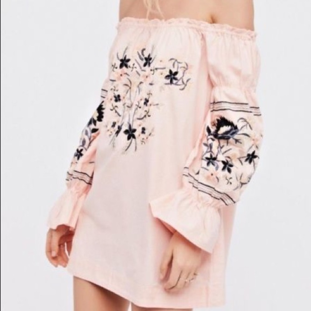 Free People Pink Fleur Du Jour Dress